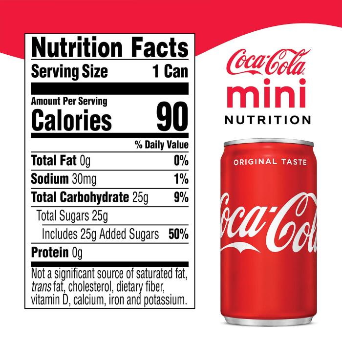 Can coca cola nutrition facts