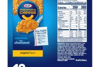 Kraft mac and cheese nutrition facts