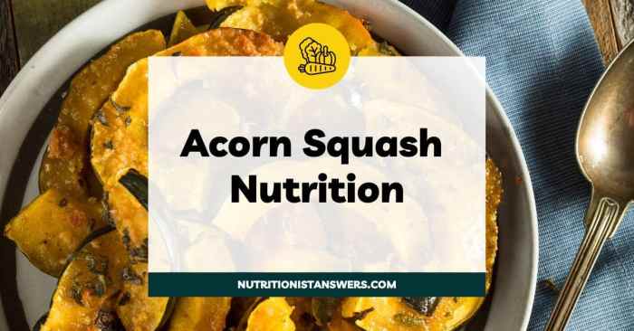 Squash acorn nutrition