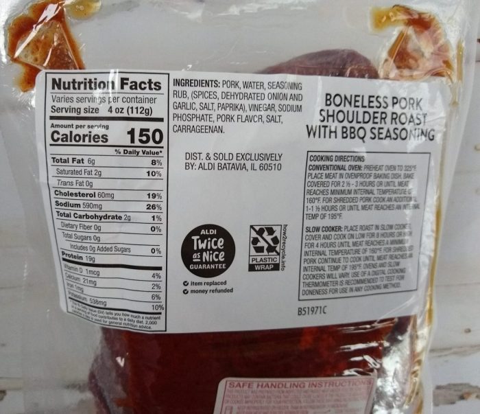 Pork shoulder nutrition facts